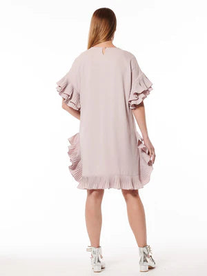 RUCHED PINK DRESS