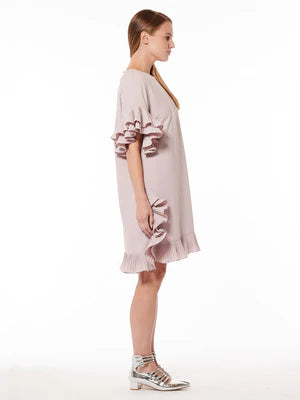 RUCHED PINK DRESS