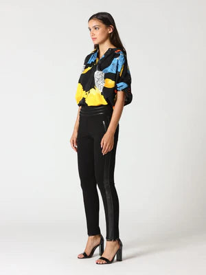 Straight Leg Jogger Black Pant