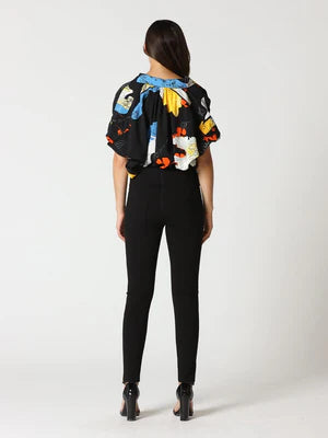 Straight Leg Jogger Black Pant