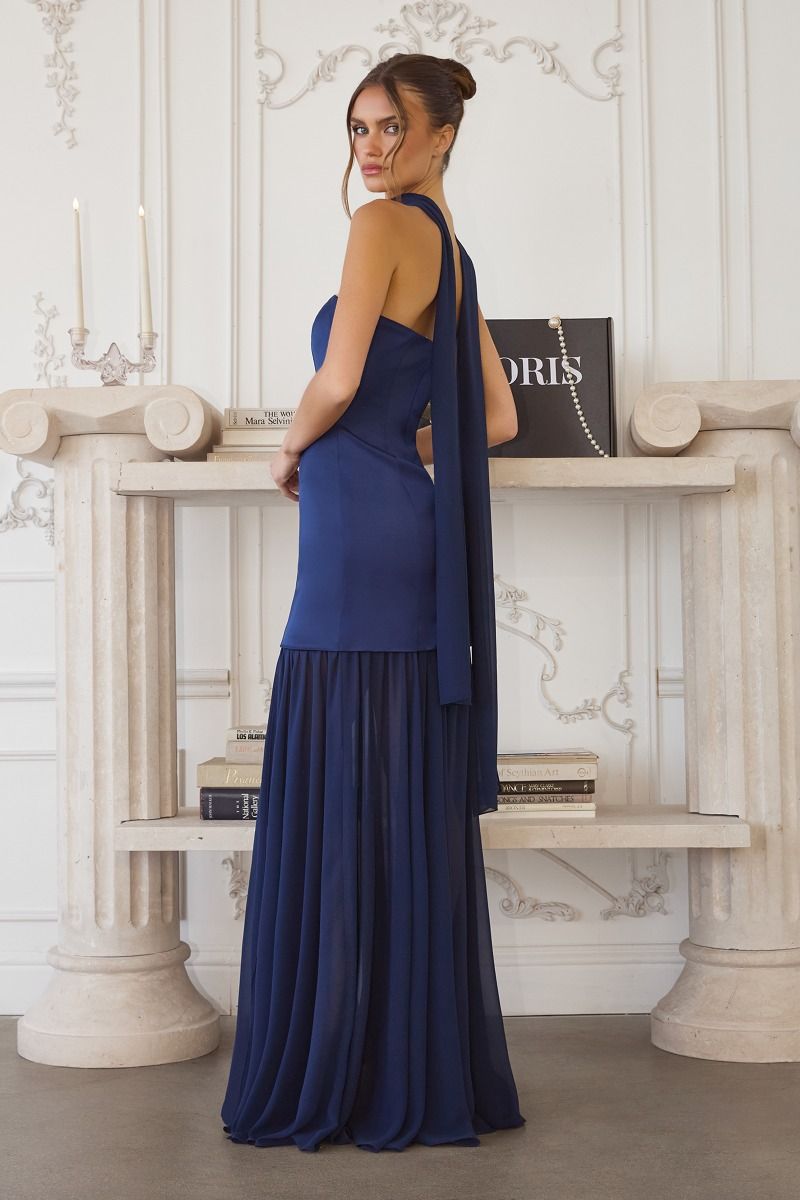 STRAPLESS MAXI DRESS - BERRY