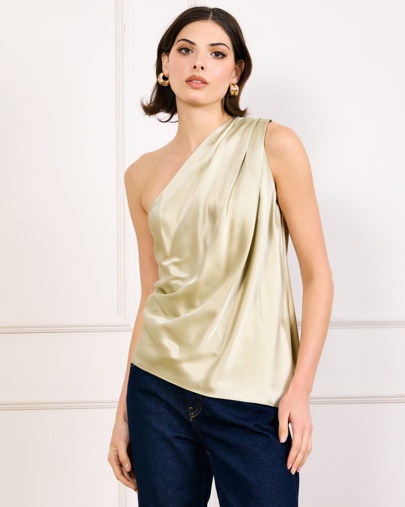 Esme Asymmetrical Top - Light Green